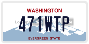 471WTP  license plate in WA