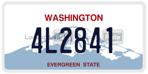 4L2841  license plate in WA