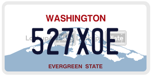 527XOE  license plate in WA