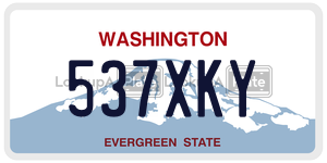 537XKY license plate in Washington
