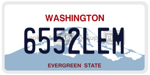 6552LEM  license plate in WA
