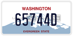 65744D  license plate in WA