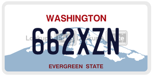 662XZN  license plate in WA