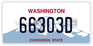 66303D  license plate in WA