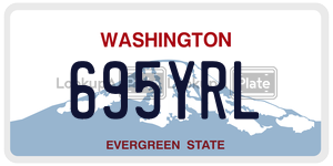 695YRL license plate in Washington