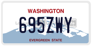 695ZWY license plate in Washington