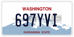 697YVI  license plate in WA
