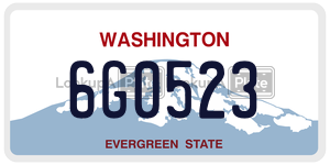 6G0523 license plate in Washington