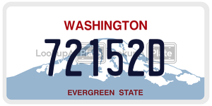 72152D license plate in Washington