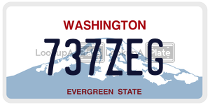 737ZEG  license plate in WA