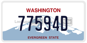 77594D  license plate in WA