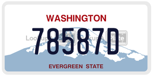 78587D  license plate in WA
