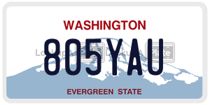 805YAU  license plate in WA
