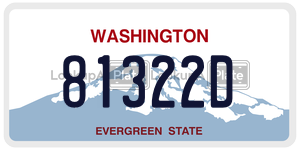 81322D  license plate in WA