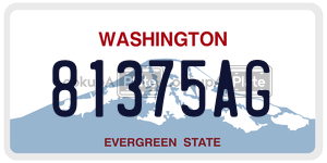 81375AG  license plate in WA