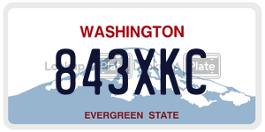 843XKC  license plate in WA