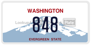 848  license plate in WA