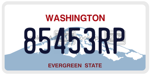 85453RP  license plate in WA