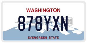 878YXN license plate in Washington