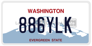 886YLK  license plate in WA