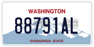 88791AL  license plate in WA