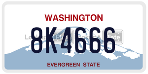 8K4666 license plate in Washington
