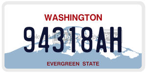 94318AH  license plate in WA