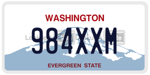 984XXM license plate in Washington