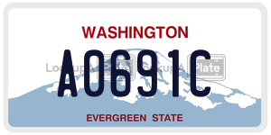 A0691C license plate in Washington