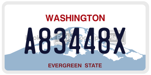 A83448X  license plate in WA