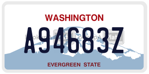 A94683Z license plate in Washington