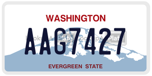 AAG7427 license plate in Washington