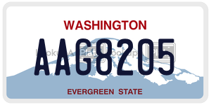 AAG8205  license plate in WA