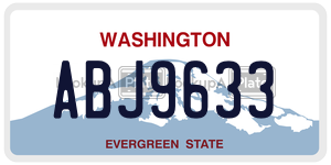 ABJ9633  license plate in WA