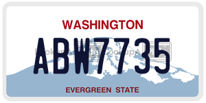 ABW7735 license plate in Washington