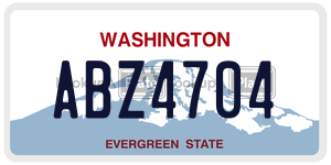 ABZ4704 license plate in Washington