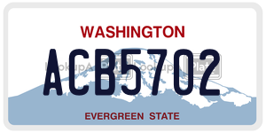 ACB5702  license plate in WA