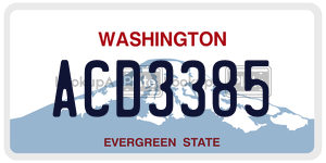 ACD3385  license plate in WA