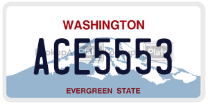 ACE5553 license plate in Washington