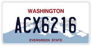 ACX6216 license plate in Washington