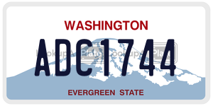 ADC1744  license plate in WA
