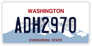 ADH2970  license plate in WA