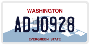 ADJ0928  license plate in WA