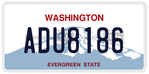 ADU8186  license plate in WA