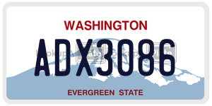 ADX3086  license plate in WA