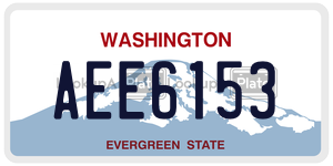 AEE6153 license plate in Washington
