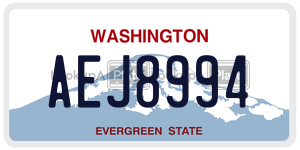 AEJ8994 license plate in Washington