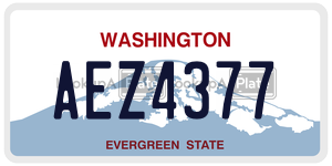 AEZ4377  license plate in WA