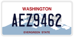 AEZ9462  license plate in WA