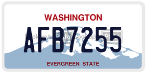 AFB7255  license plate in WA